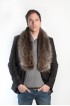 Raccoon fur scarf - unisex